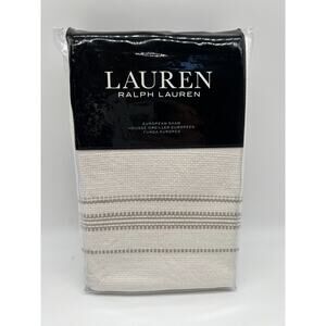 Ralph Lauren Home Mason Frame European Woven Euro Pillow Sham Cream Cotton